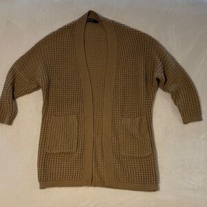 Women's Cozy Tan Cardigan Sweater